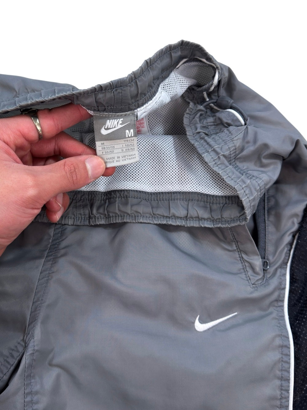 SUPER RARE Vintage Nike Track Pants Grey | Y2K 2000s (M)