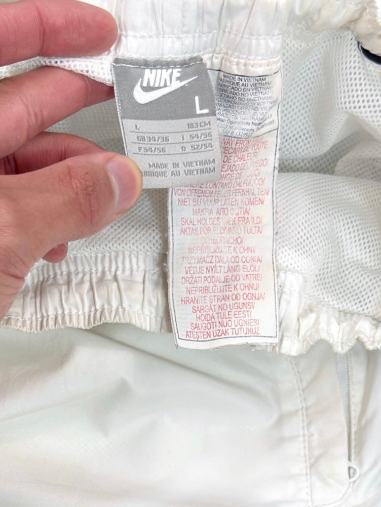 (L) - SUPER RARE Vintage Nike Track Pants White | Y2K 2000s