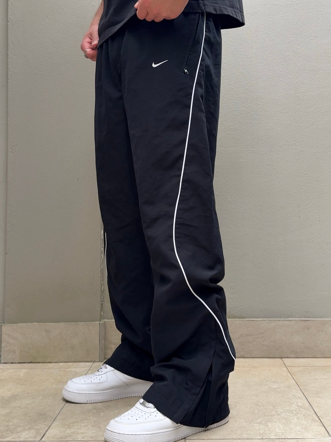 Nike Vintage Track Pants RARE 2000s Black (M)
