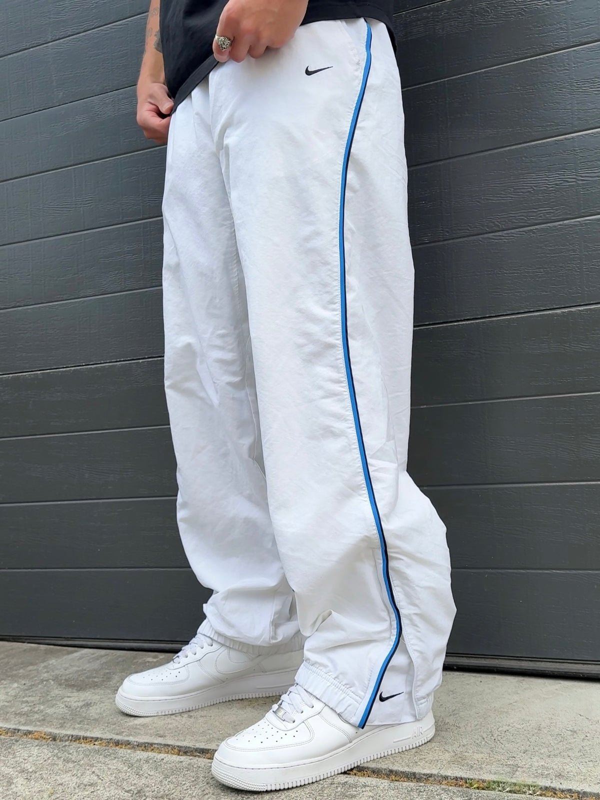 SUPER RARE Vintage Nike Track Pants Black | Y2K 2000s (L)