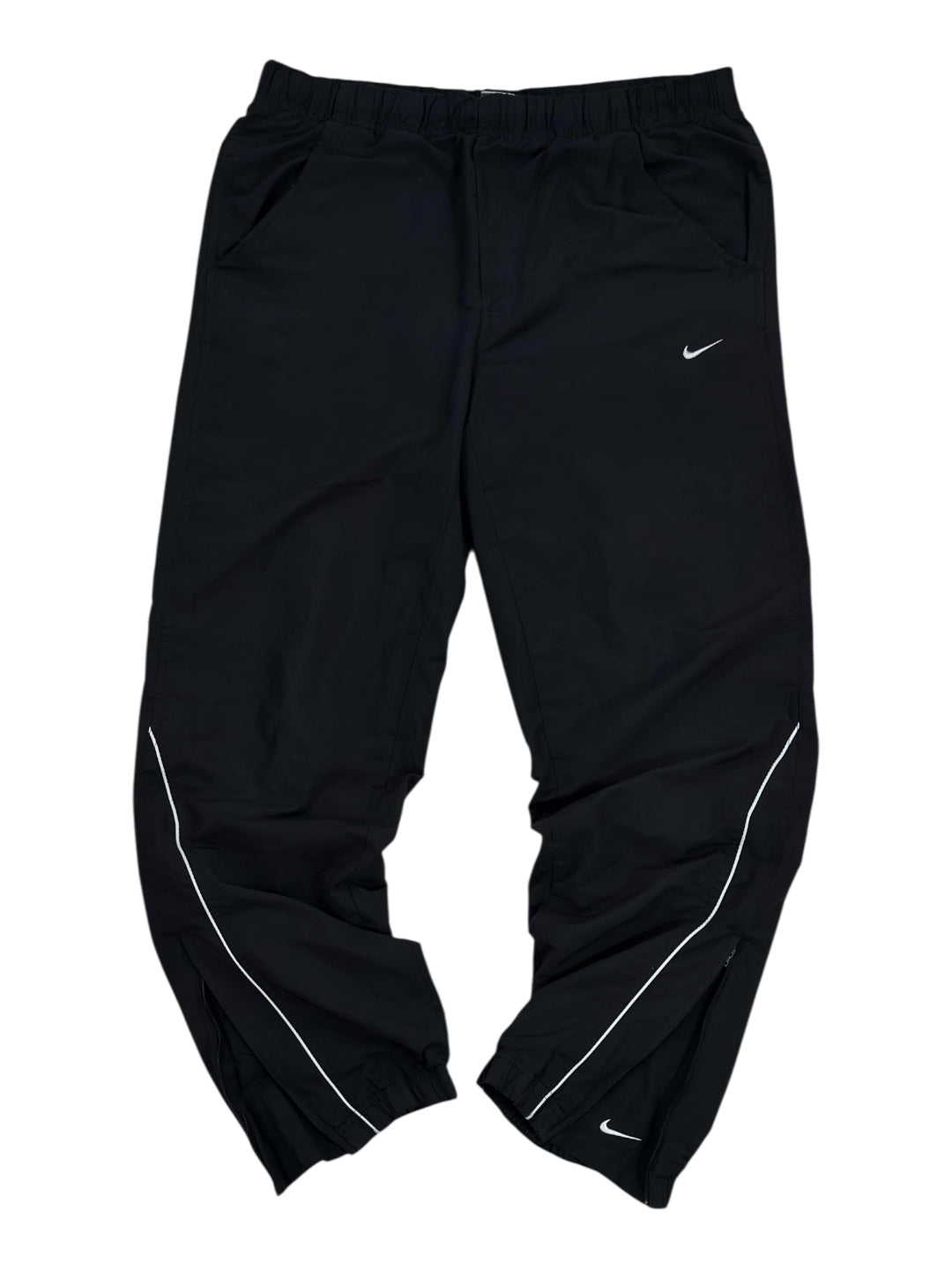 SUPER RARE Vintage Nike Track Pants Black | Y2K 2000s (M)