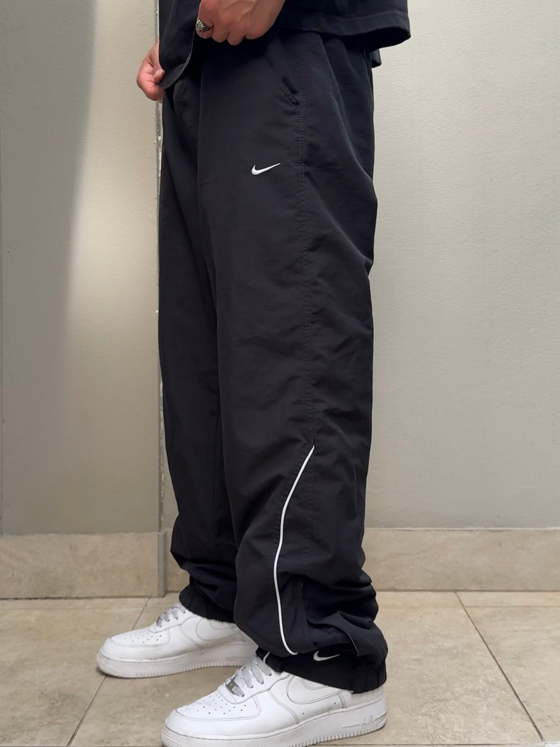 Nike Vintage Track Pants SUPER RARE 2000s Black (L)