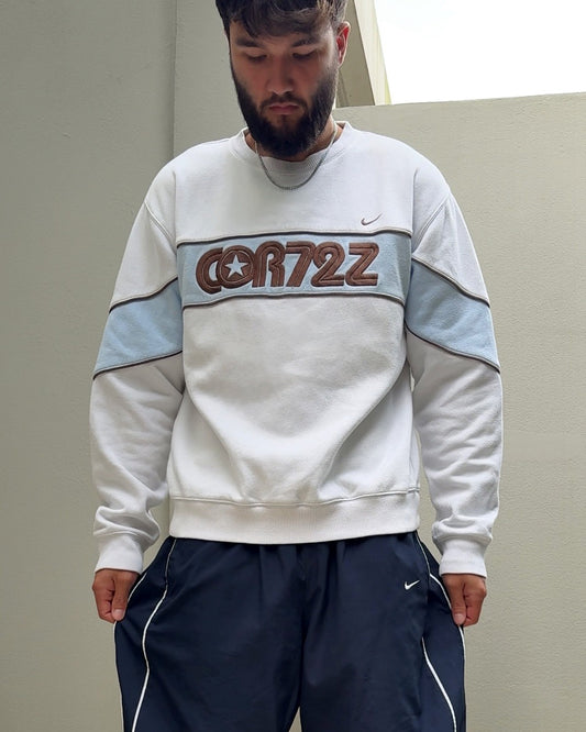 Nike Cortez Vintage Sweatshirt Spellout SUPER RARE 2000s (L)