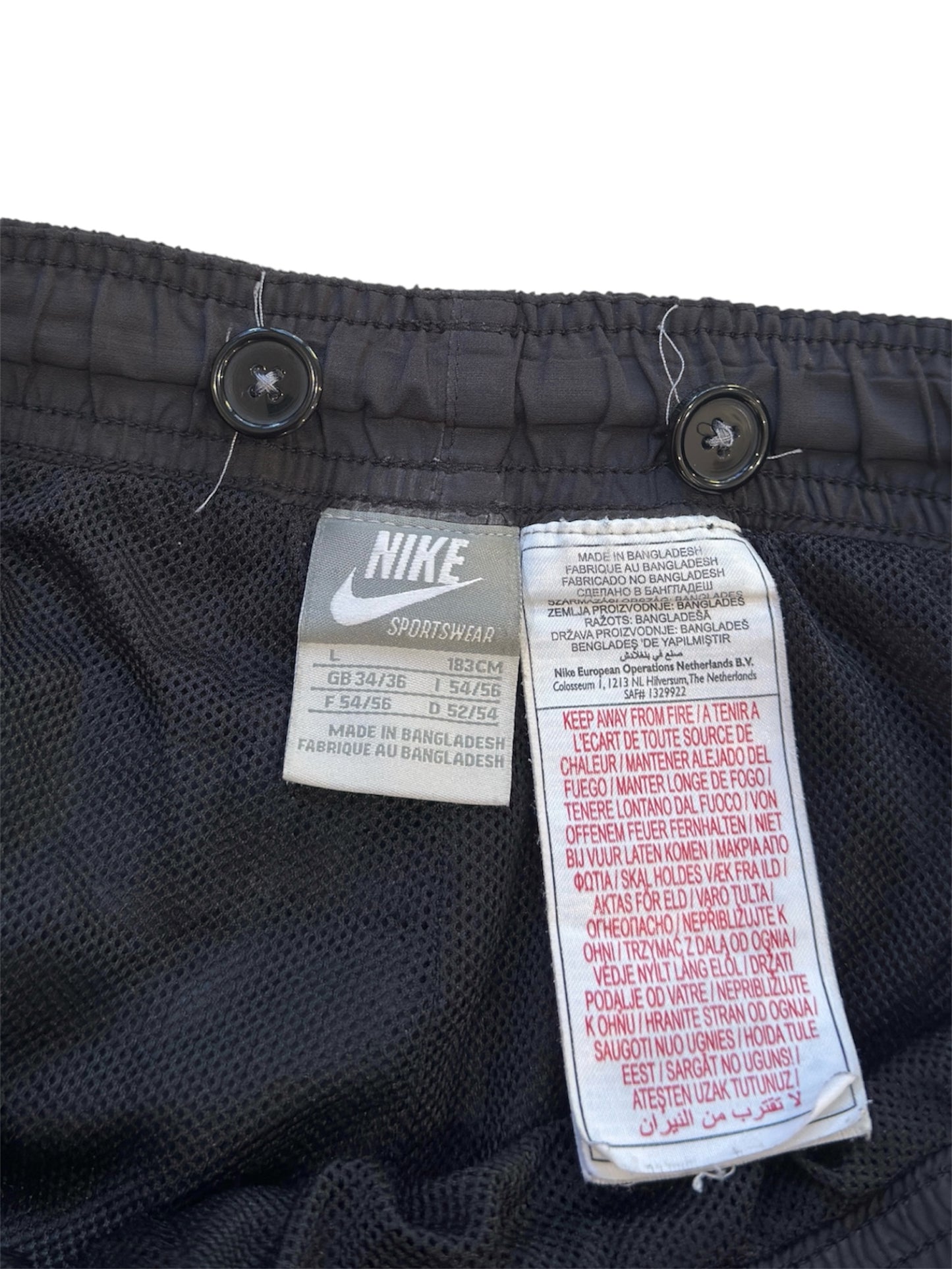Nike Vintage Track Pants RARE 2000s Black (L)