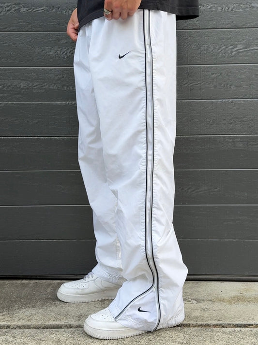 ULTRA RARE Vintage Nike Track Pants White | Y2K 2000s (M)