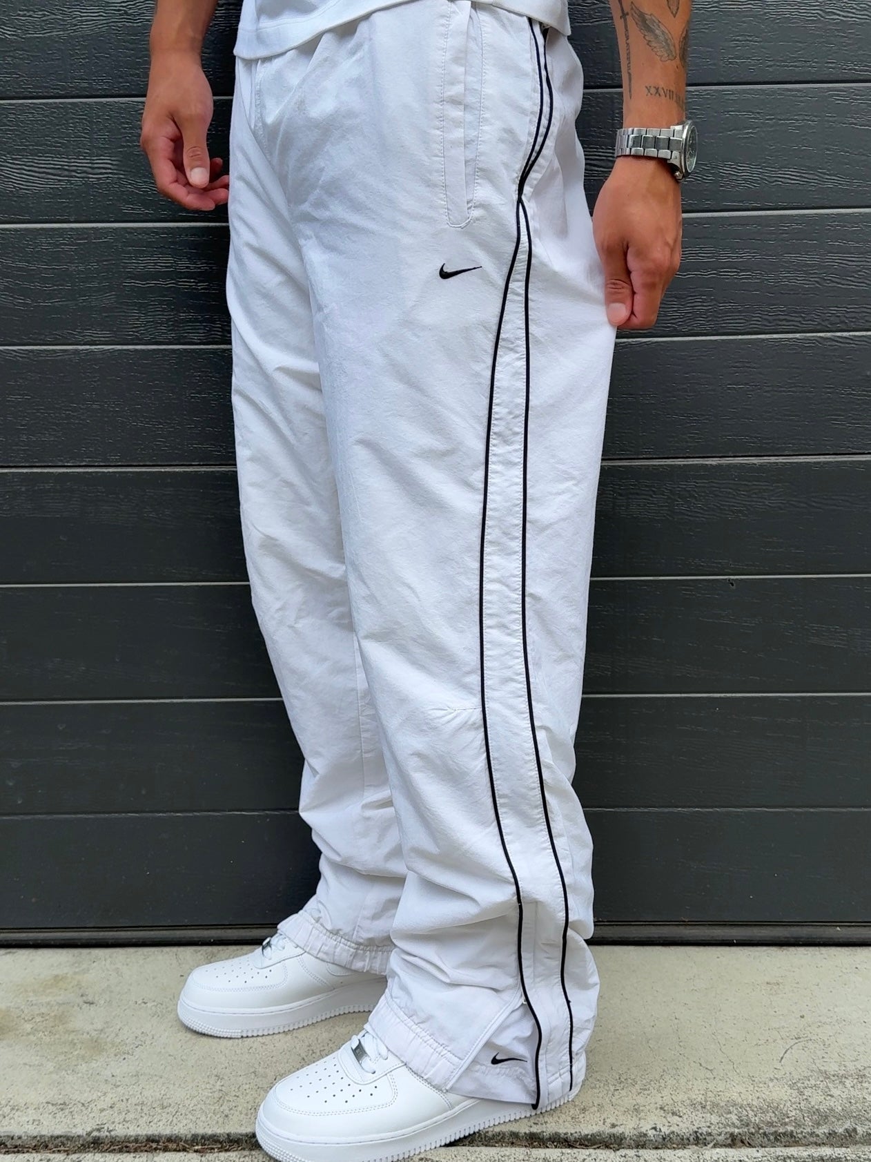 Nike Vintage Track Pants SUPER RARE 2000s White (XL)
