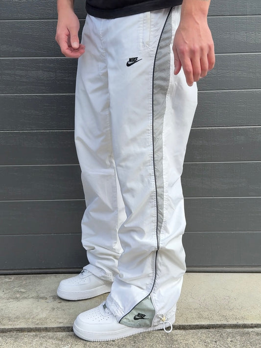 (XL) - SUPER RARE Vintage Nike Track Pants White | Y2K 2000s
