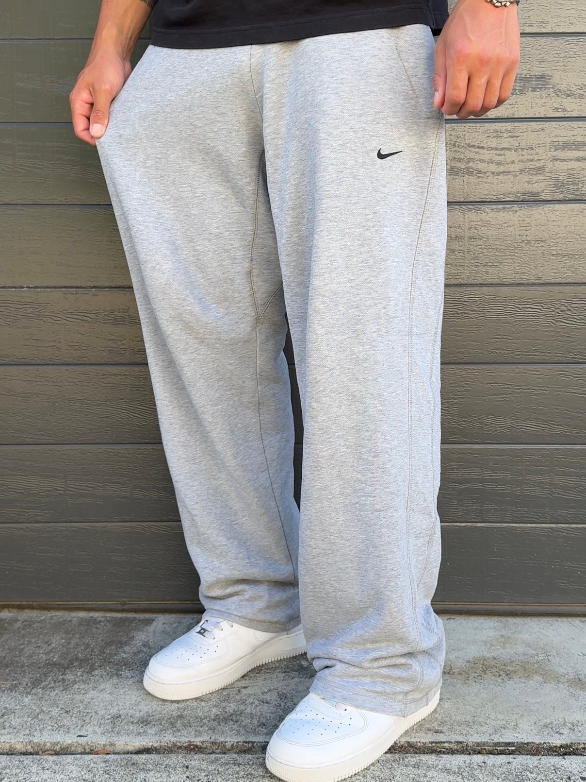 Nike Baggy Joggers Open Leg Grey (M)