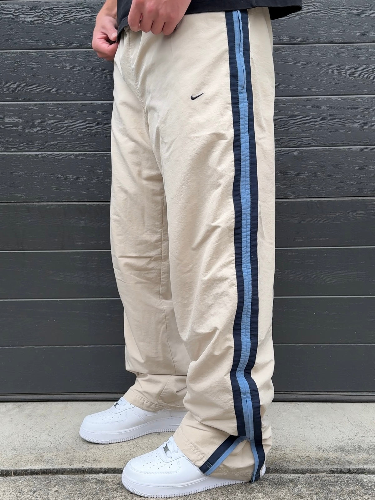 Nike Vintage Track Pants SUPER RARE 2000s Cream (L)
