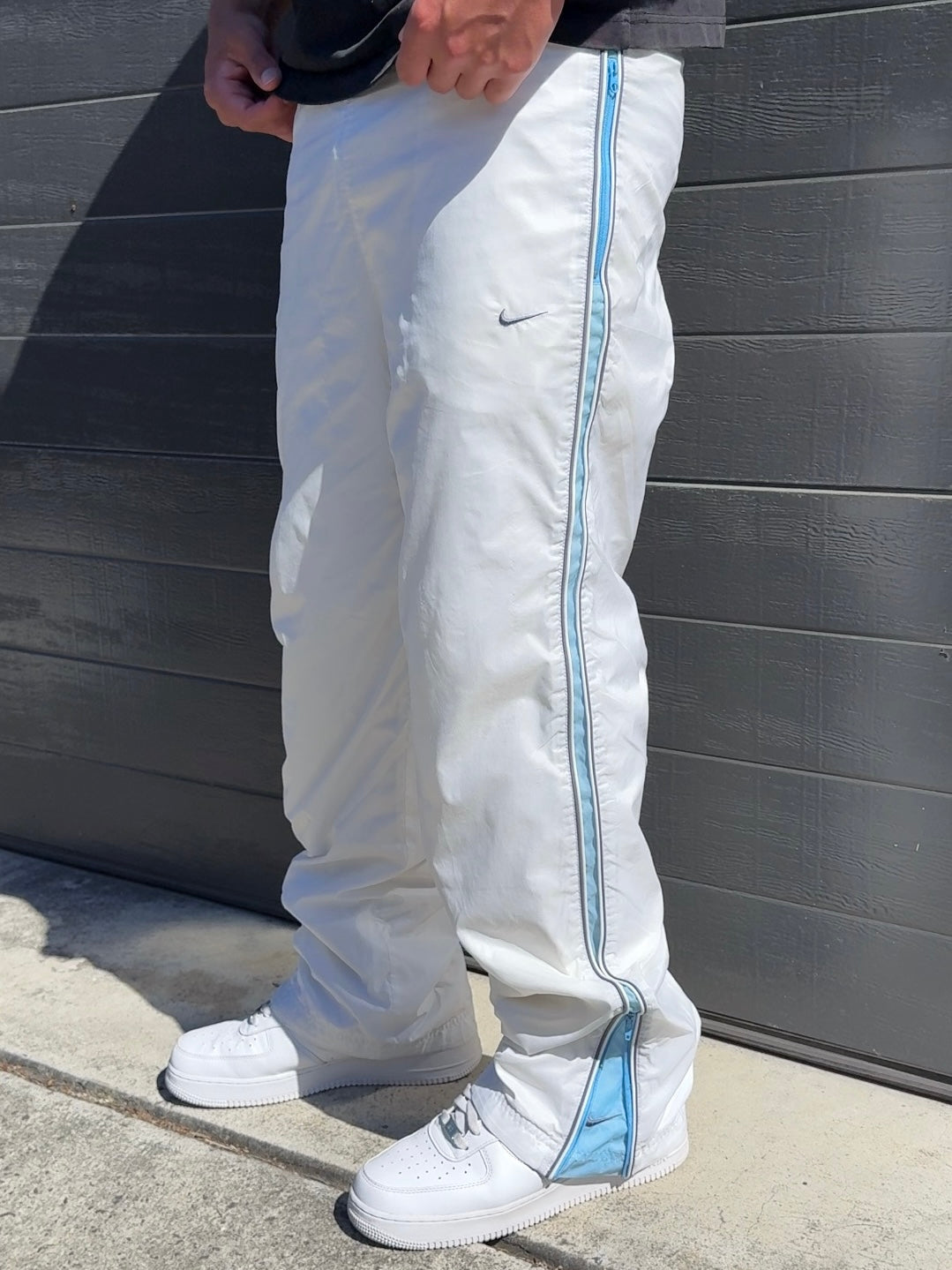 (S) - SUPER RARE Vintage Nike Track Pants White | Y2K 2000s
