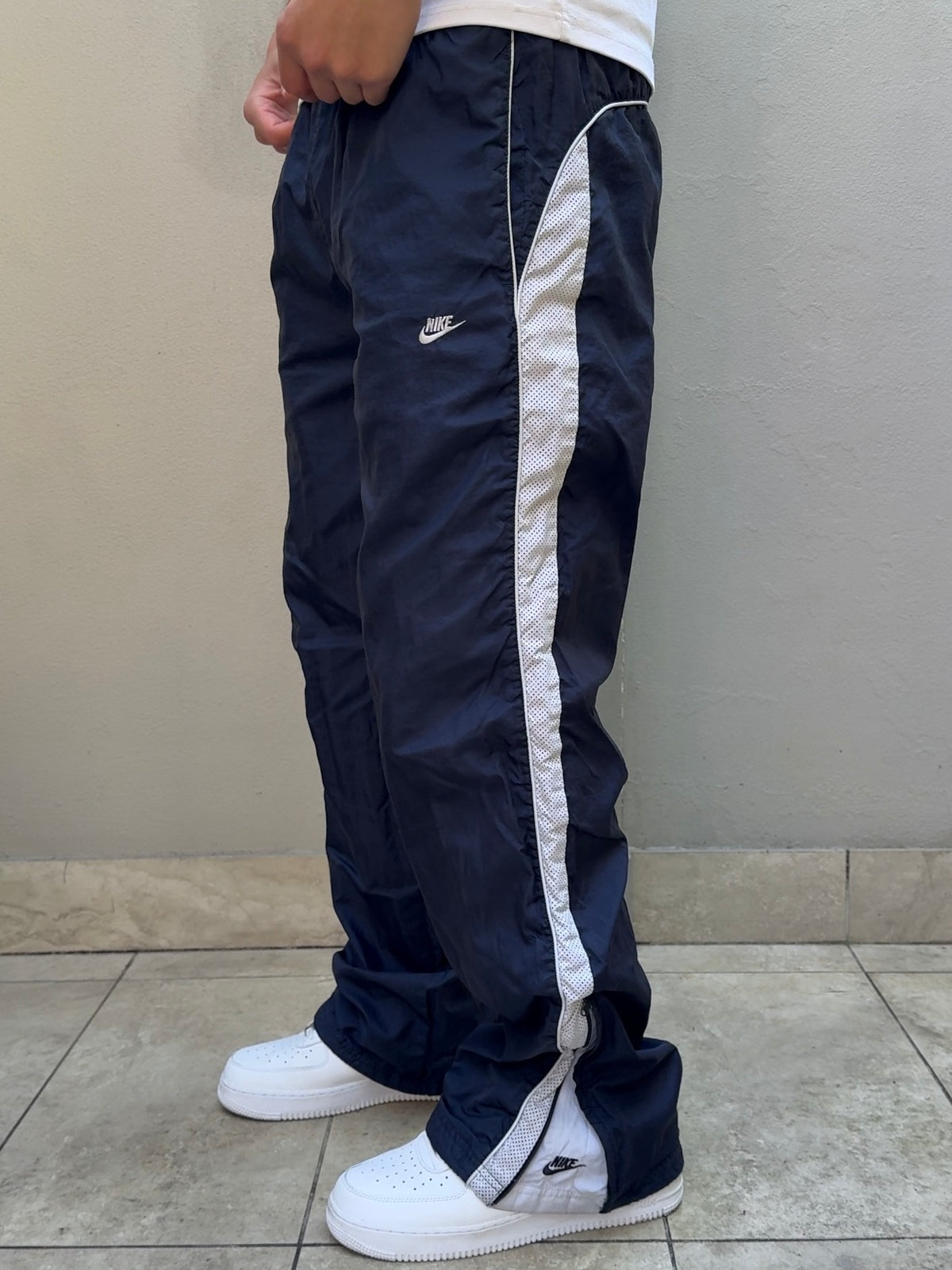 (L) - RARE Vintage Nike Track Pants Navy | Y2K 2000s