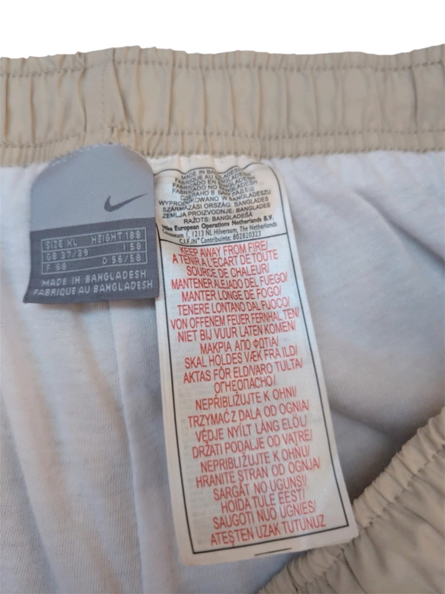 (XL) - SUPER RARE Vintage Nike Track Pants Cream | Y2K 2000s