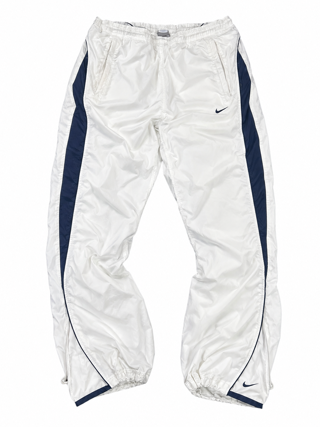 (L) - SUPER RARE Vintage Nike Track Pants White | Y2K 2000s