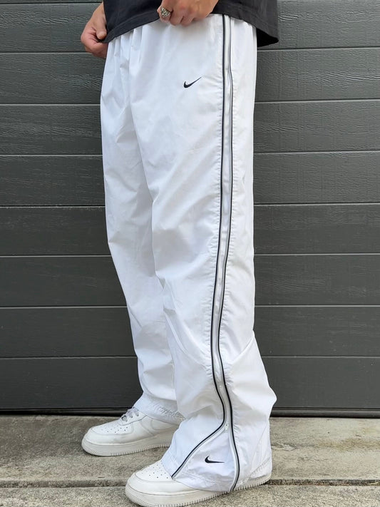 (M) - ULTRA RARE Vintage Nike Track Pants White | Y2K 2000s