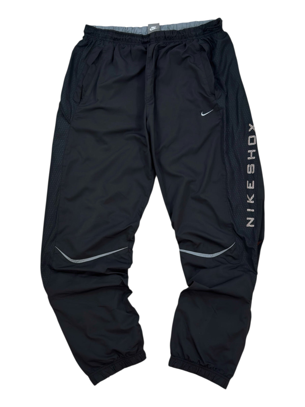 SUPER RARE Vintage Nike Shox Track Pants Black | Y2K 2000s (M)